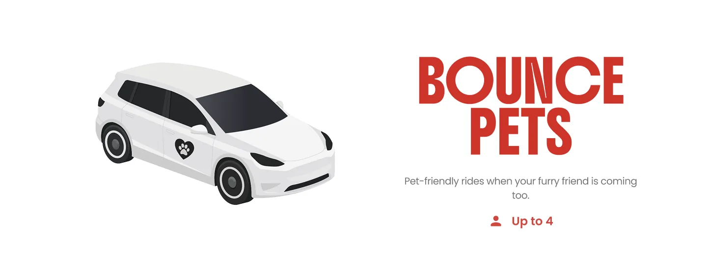 Bounce Pets: pet-friendly rides